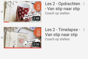 eenmaal per week een uitgebreide les met lesbrief en verdiepingsopdracht